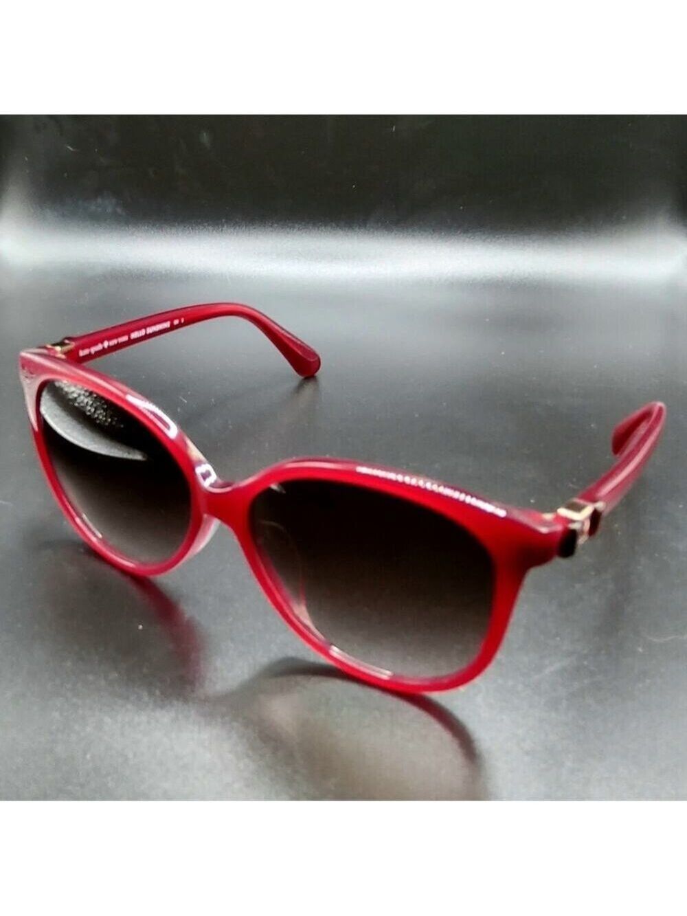 KATE SPADE CAT EYE BURGUNDY SUNGLASSES 57MM "BRIEANNA" BROWN GRADIENT LENSES